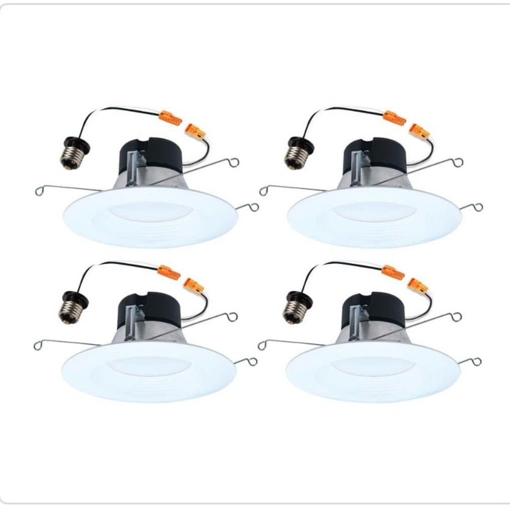 New halo 4-Pack White LED Recessed lights 5”/6”